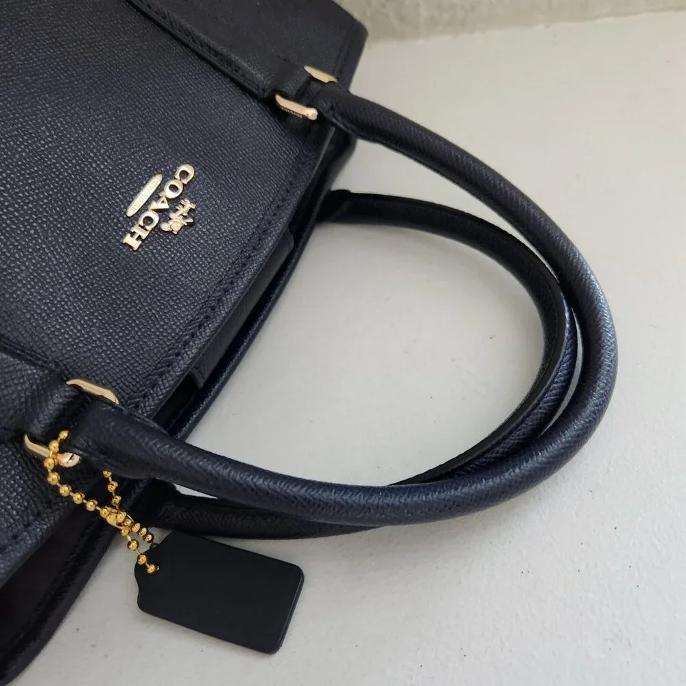 Like New Coach Margot Black Leather Shoulder Bag Purse - Picture 7 of 16